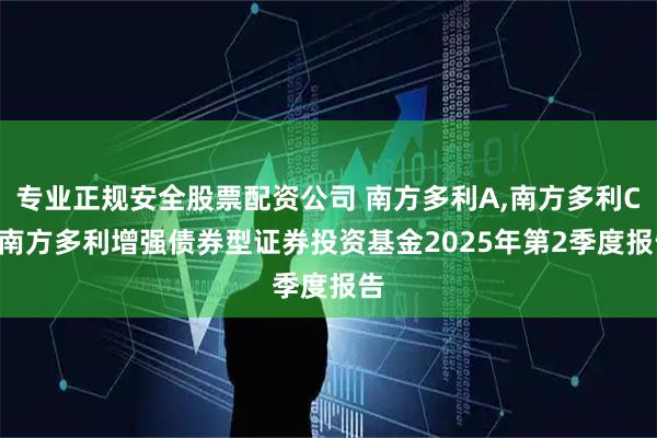 专业正规安全股票配资公司 南方多利A,南方多利C: 南方多利增强债券型证券投资基金2025年第2季度报告