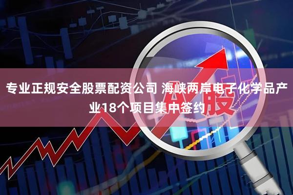 专业正规安全股票配资公司 海峡两岸电子化学品产业18个项目集中签约