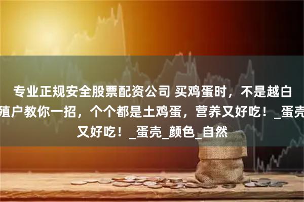 专业正规安全股票配资公司 买鸡蛋时，不是越白越新鲜！养殖户教你一招，个个都是土鸡蛋，营养又好吃！_蛋壳_颜色_自然